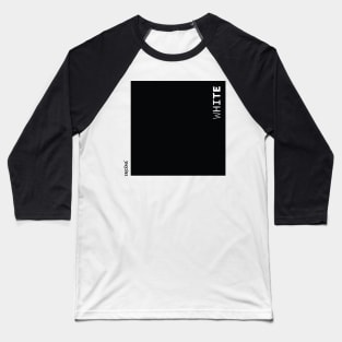 black and white square Baseball T-Shirt